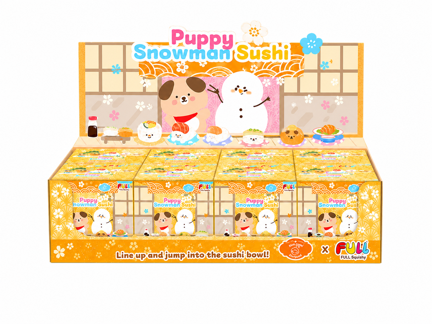Headphone Snowman character from the Lisa Squishy collection